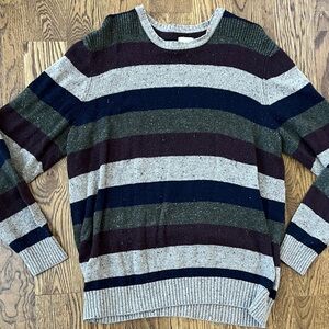 G.H. Bass & Co. Men's Striped Crewneck Sweater - Navy, Olive, Gray